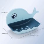 Little Whale Drain Storage Rack Dish Soap Holder for Bathroom and Shower Self Draining Waterfall Soap Tray Kitchen (Random Color) - Image 4