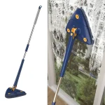 Extendable Triangle Mop 360 Twist Squeeze Window Glass Toilet Bathroom Floor Household Cleaning Ceiling Dusting (Random color) - Image 3