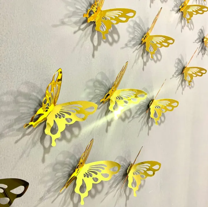2-50-1.webp 10 Pcs 3d Butterfly Mirror Acrylic Wall Art Laser Cut DIY Design Decoration Piece for Home Decor Living Room and Kitchen - Image 1