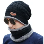 Coral Fleece Scarf Hats Winter Beanies Soft For Men's and Women's - Image 3