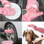 Silicone Washing Full Finger Gloves - For Home (Random Colors) - Image 2