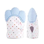 BABY SILICONE TEETHING MITTEN GLOVES NEWBORN CHEWABLE MITTENS TEETHER - Image 5