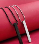 Boys Bar Necklace Pack Of 2  Materials Stainless Steel - Image 5