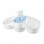 3 In 1 Soap Dispenser And Sponge Holder Sponge Holder For Kitchen  - Plastic - 1 Pc(random color ) - Image 2