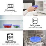 6Pcs Kitchen Reusable Silicone Seal Lid, Universal Silicone Stretch Lids for Food Preservation, Vacuum Food Storage, Bowl Cover and Cookware Cover for Kitchen and Home - Image 4
