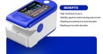 Pulse Oximeter Fingertip Monit Blood Oxygen Saturation (SpO2) and Pulse Rate Monitors- Portable Single Color LED Display [Battery Included] - Image 4