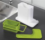 3-in-1 Soap Pump Dispenser With Sponge Holder Liquid Dispenser Container Hand Press Soap Organizer Kitchen Cleaner Tools hot with Self Draining Sink Tidy Organizer Brush Sponge Cleaning Cloth Holder - Image 2