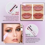 4 in 1 Waterproof Makeup Pen Eyebrow Pencil Long Lasting Easy Lip Color Liner Highlight Lying Silkworm Eyeliner Pen Makeup Tools (Random Color) - Image 2