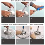 360 Rotating Cleaning Mop Interchangeable Mop Floor Compact Twisted Mop Accessories Household Mop Tool (Big Size)random color