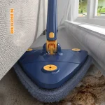 Extended Triangle Mop 360 Twist Squeeze Wringing X-Type Window Glass Toilet Bathroom Floor Household Cleaning Ceiling Dusting - Image 2