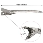 Pack of 12 Hair clips silver steel For Women and Men Duck Clips Hair Clip, Styling tools, Hair Grip Sectioning