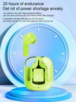 Air31 Earbuds Wireless Crystal Transparent body - with silicone pouch ( random color ) - Image 2