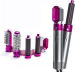 Hair Dryer Brush 5 in 1 Electric Blow Dryer Hair Comb Curling Wand Detachable Brush Kit Negative Ion Straightener Hair Curler ( random color) - Image 2