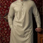 Men's Green Cotton Plain Suit – Unstitched Summer Wear Pakistan