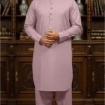 Purple Cotton Men's Unstitched Kurta Pyjama Suit – Summer Wear Pakistan