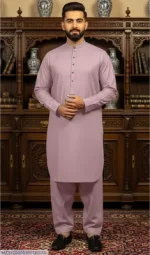 Purple Cotton Men's Unstitched Kurta Pyjama Suit – Summer Wear Pakistan