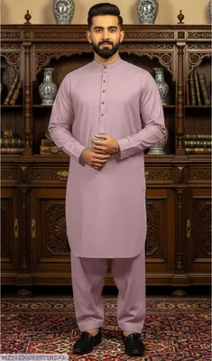 322-16-729596-product-1 Purple Cotton Men's Unstitched Kurta Pyjama Suit – Summer Wear Pakistan - Image 1