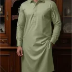 Men's Blue Cotton Plain Suit - Summer Unstitched Suit Pakistan
