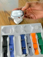 I20 Ultra Max Suit (10-in-1 Set) – Premium Smartwatch with 7 Interchangeable Straps & AirPods | Complete Combo for Men & Women (Random Color) - Image 2
