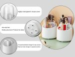 Brush Container Makeup Brush Holder Dust-proof Rotating Plastic Lipstick Eyebrow Pencil Vanity Supplies ( random color) - Image 2