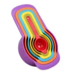 Measuring Cup And Spoon Set - 6Pcs (random colors) - Image 2