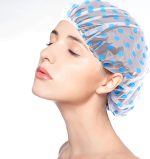 (pack of 6) Shower Caps Waterproof Shower Cap for Women Reusable Shower Hat Bath Caps with Elastic Band, Large Plastic Long Hair Environmental Protection Hats for Ladies Girls Kids Spa Salon - Image 3