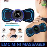 pack Of 2 Ems Butterfly Portable Neck Massager Rechargeable, And  Ms Foot Massager Pad Improve Blood Circulation - Image 2