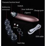 Blackhead Remover Face Acne Black Dot Pimple Electric Black head Vacuum Cleaner Pore Skin Care Tools Machine 4 Replacement Head (random color) - Image 2