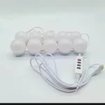 Vanity Mirror Fill Light Adjustable Luminance 3 Colors LED USB Wall Bulbs String For All Pretty 3 Colors Dimmable Vanity Light(10 Bulbs) - Image 5