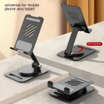 360-Degree Rotate Metal Desk Mobile Phone & Tablet Holder Stand (Random Color) - Image 2