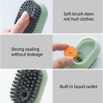 Multi-purpose Shoe Brush Soft Bristle Automatic Liquid Long Handle Cleaning Brush Clothes Board Brush Household Cleaning Tools(random color)