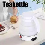 Fast Water Boiling 600 ml Portable Kettle Travel Kettle Foods Boils Quickly Silicone Small Collapsible Foldable Electric Sports Bottle ( Random Color ) - Image 3