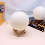 LED Moon Lamp - 3D Printed Lunar Lamp - Battery Powered Colorful - Night Light for Kids - 8 Color (15cm) - Image 2