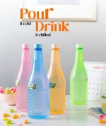 Pack Of 4 Plastic Jumbo Water Bottles SWater Drink Bottles - Image 3