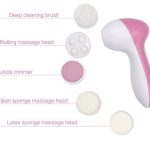 7 in 1 Facial Electric Cleanser and Massager, Face Massager Machine, Skin Electric Cleanser, Scrub Beauty Device Scrubber, Beauty Care Brush for Removing Blackhead Exfoliating and Massaging, Beauty Tool Device