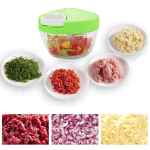 Speedy chopper multi use turbo cutter mini handy manual speed chopper for vegetables fruits imported heavy quality best make your life easier nicer dicer (Random color) - Image 3