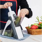 Mandoline Vegetable Cutter Slicer Chopper | Multi-function Cutter Vertical Vegetable Cutter Kitchen Shredder Grater single blade  (random color) - Image 2