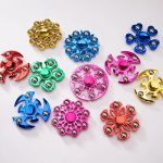 Hand Spinner Fidget Toy Stress Relief Toys Hand Spinner For Kids And Adult Fidget Spinner Metal BoDy metal balls with box .. mix random colours and design - Image 2