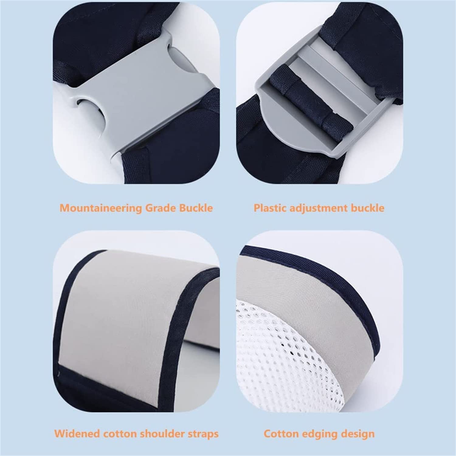 5-1.jpg 1PC Baby Carrier, Ergonomic Baby Strap one Shoulder Labor-Saving Polyester Baby Half Wrapped Sling (Random Color) - Image 1