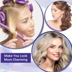 Pack of 10 Hair Rollers Papilotten Hair Rollers, Curls Without Heat Foam Curlers for Women (Random Color) - Image 2