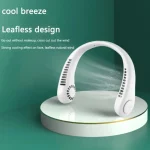 X5 Leafless Hanging Neck Fan with Adjustable Neck Band - Portable Rechargeable Neck Fan - Neck Fan For Summer (Random Color) - Image 2