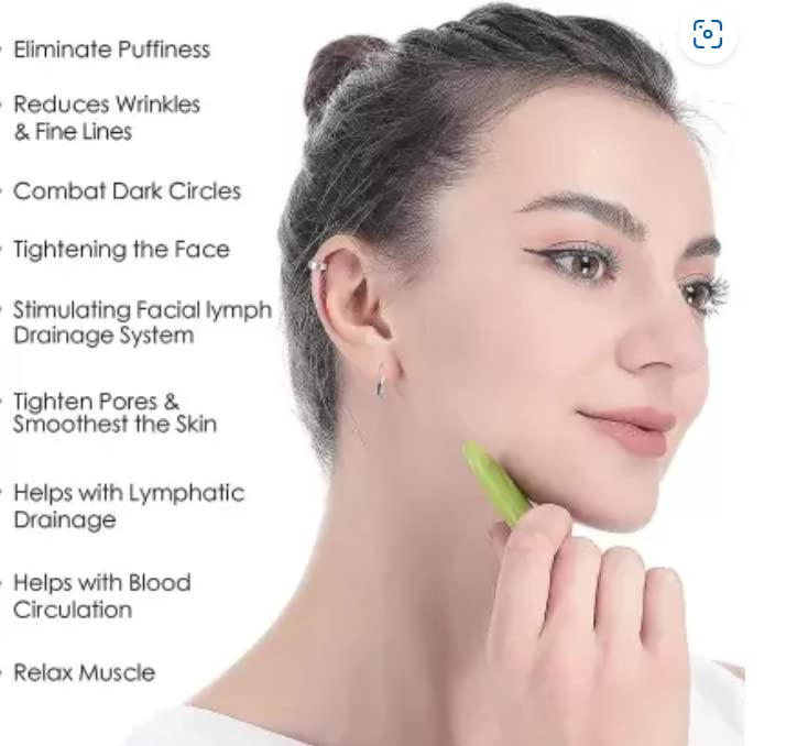 5-23.jpg Flawless Jade Roller With Stone (marble) | Facial Roller Manual Massage For Women - Image 1