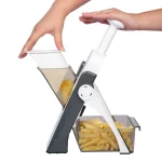 Mandoline Vegetable Cutter Slicer Chopper | Multi-function Cutter Vertical Vegetable Cutter Kitchen Shredder Grater single blade  (random color) - Image 3