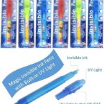 Secret Message Pen Invisible Colorless Ink or Spy Magic Pen with Uv Light  (Set of 6)