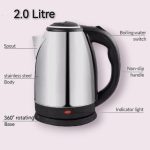 Premium Quality Stainless Steel Electric Kettle (Silver) - Image 2
