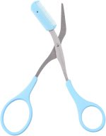 Scissors Eyebrow Trimmer Scissors Comb Stainless Steel Brow Hair Scissors Clips Shaping Grooming Trimmer Makeup Accessories(random color) - Image 3