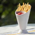 French Fries Cup potato Fries Holder with ketchup Holder for Sauce (Random Color ) - Image 4
