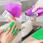 Multifunctional Soft Silicone Brush | Multipurpose vegetable peeler | Home Cleaning Brush | fruit and vegetable cleaning brush (pack of 2) (Random color)