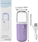 Nano Facial Mist Sprayer, 30ml Handy Atomization Machine Face Moisturizing Hydration  USB Charging (random color) - Image 2