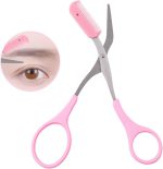 Scissors Eyebrow Trimmer Scissors Comb Stainless Steel Brow Hair Scissors Clips Shaping Grooming Trimmer Makeup Accessories(random color) - Image 5